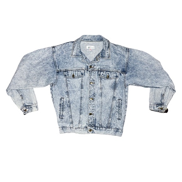 Vintage Acid Wash Denim Jacket | Brilliant Brand | Size M - Picture 1 of 10